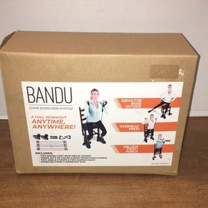 BANDU CHAIR EXERCISER SYSTEM A FULL WORKOUT ANYWHERE ANYTIME. NEW OPEN BOX